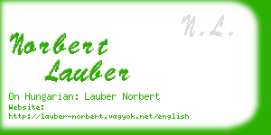 norbert lauber business card